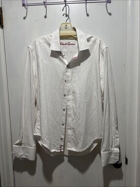 ROBERT GRAHAM paisley button down cotton blouse top